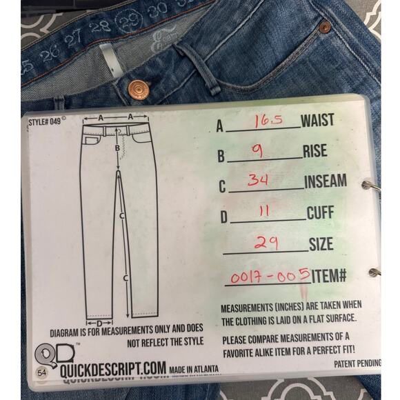 Earnest Sewn Hefner .05 Anthropology Boot Cut Jeans | Mid-Wash Denim | Size 27 - Picture 11 of 15